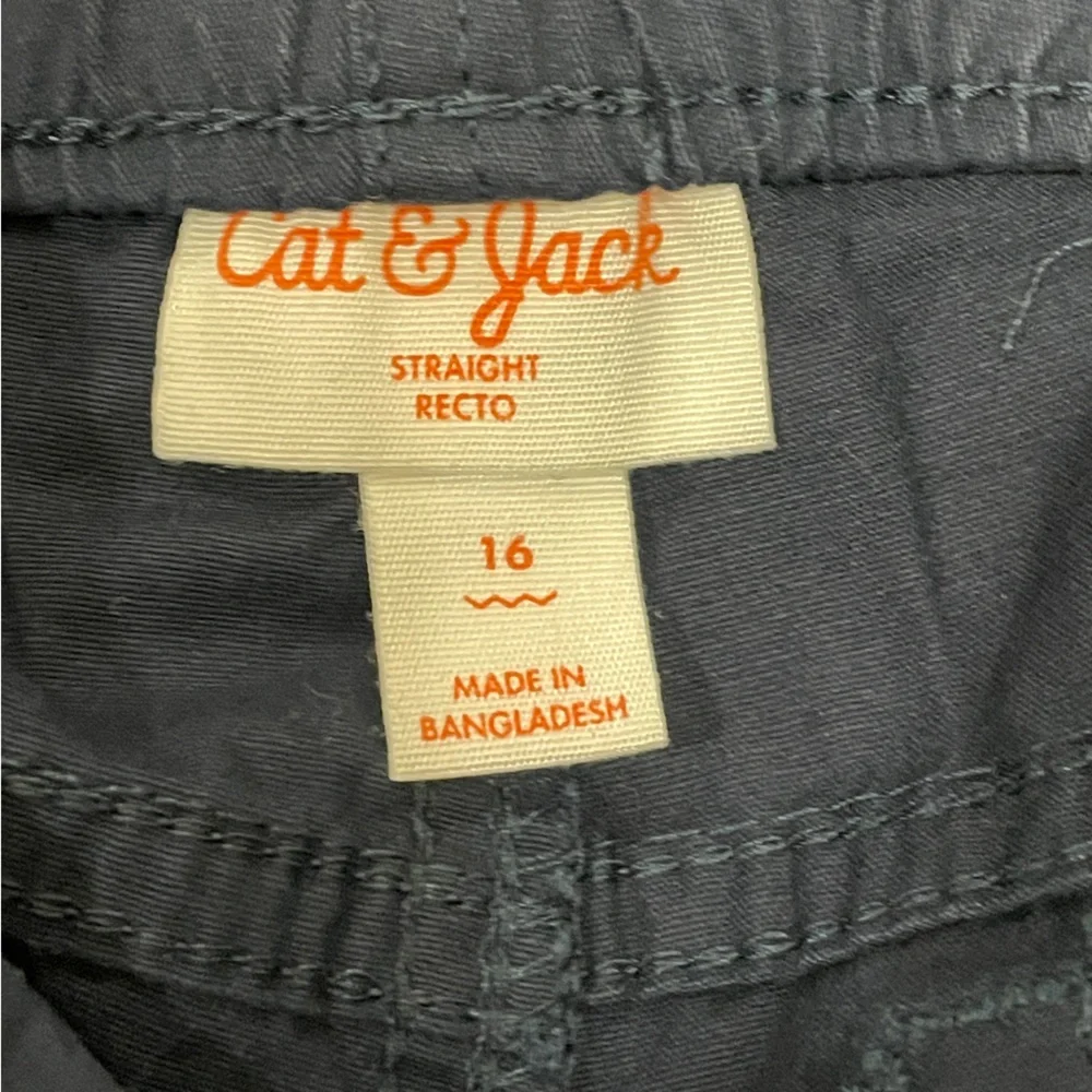 Cat & Jack Boys Stretch Straight fit Woven Pull on Pants Size 16 NWT